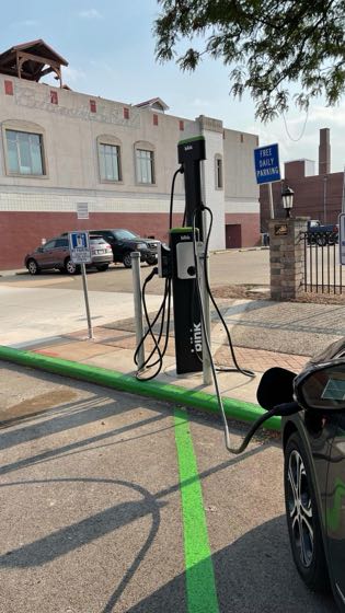 EV charger at La Salle City Hall