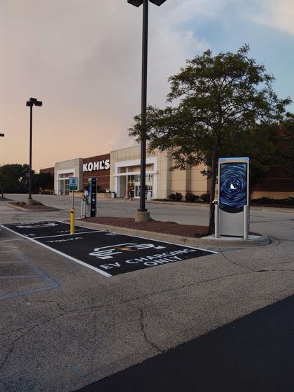 EV charger at Kohl's