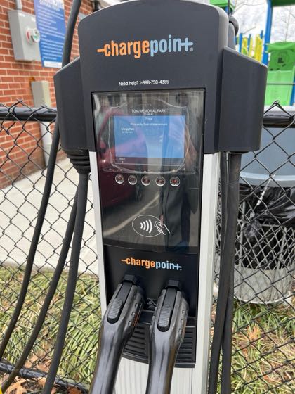 EV charger at ToM Memorial Park
