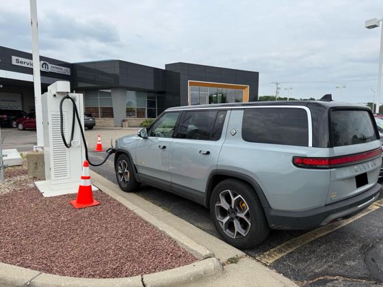 EV charger at Frank Boucher Chrysler Dodge Jeep Ram of Janesville