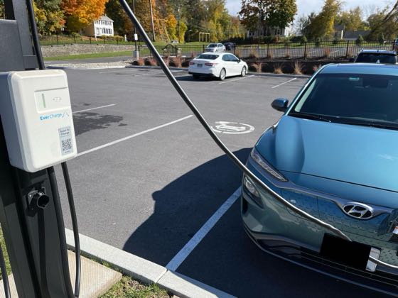EV charger at Guilderland Public Library