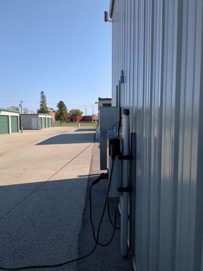 EV charger at Waupun Storage