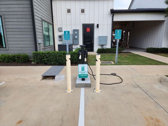 EV charger at East Vue Ranch Apartments