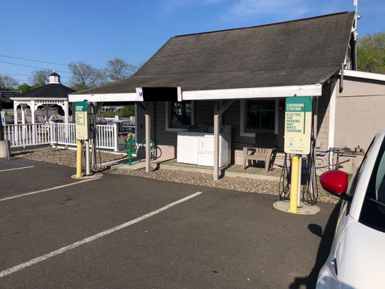 EV charger at The Basin Grill