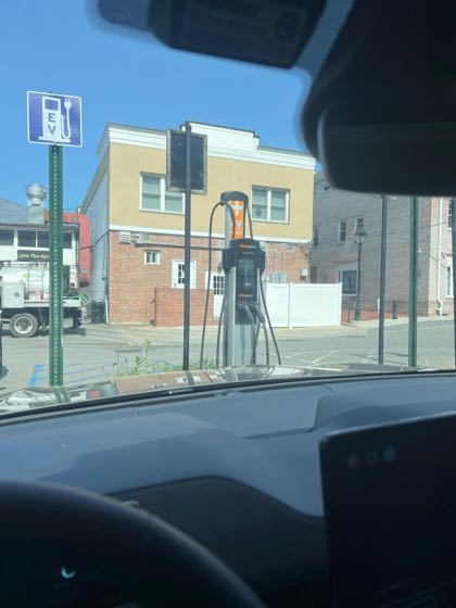 EV charger at Woodbury Ave Public Lot
