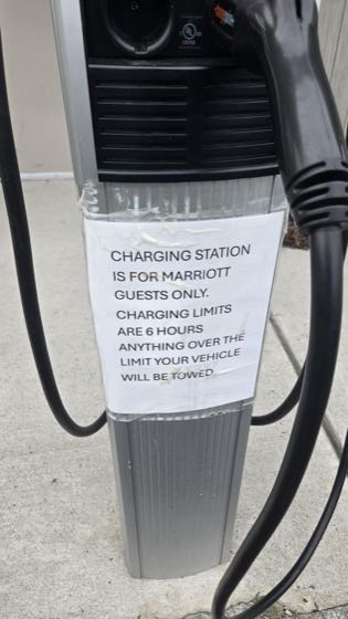 EV charger at Courtyard by Marriott Hamilton