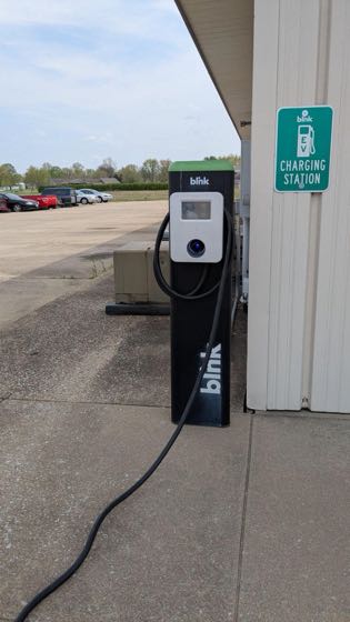EV charger at Engel Bros. Ford