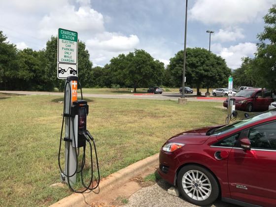 EV charger at Hampton Library