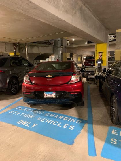EV charger at General Mitchell International Airport - Daily Parking