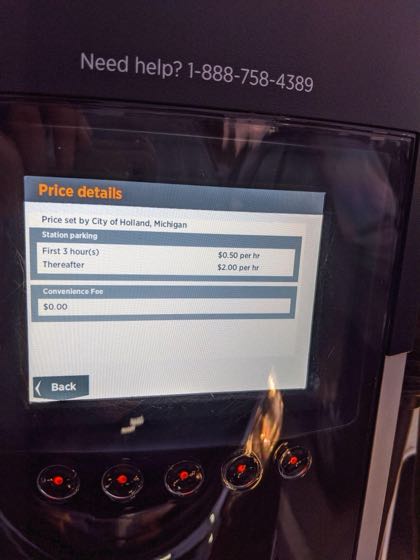 EV charger at 7th Street Parking Ramp