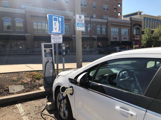 EV charger at Illinois State University - College / Fell Ave