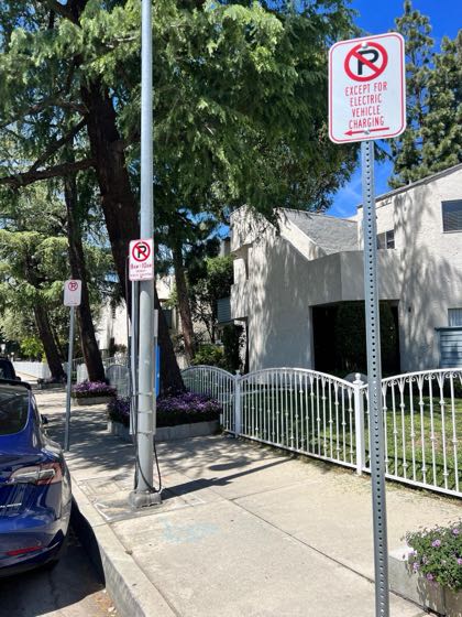 EV charger at 18411 Hatteras St Parking