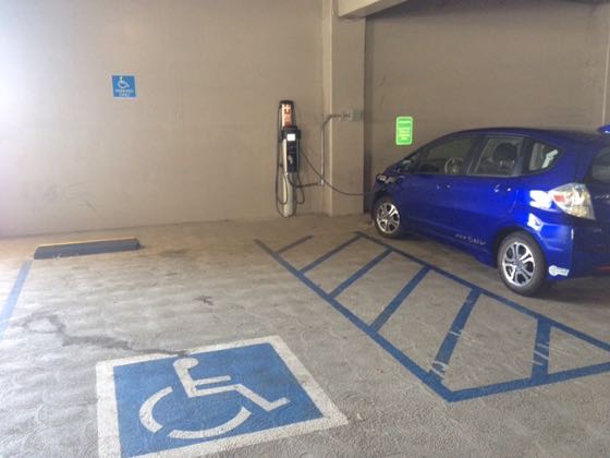EV charger at First St. Parking
