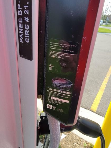 EV charger at Calvin University - Lot 14