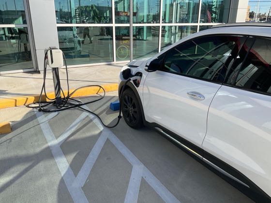 EV charger at Lakeside Toyota - Front Lot