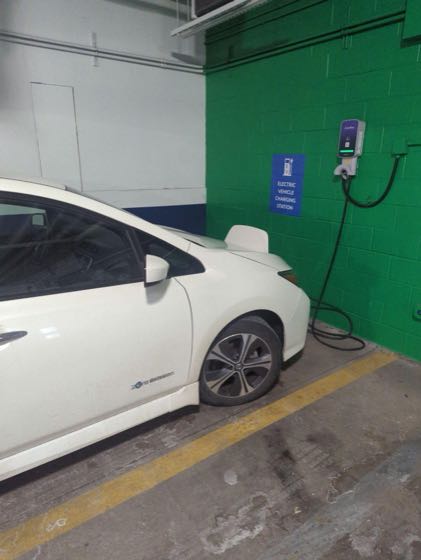 EV charger at Navy Pier East Parking Garage