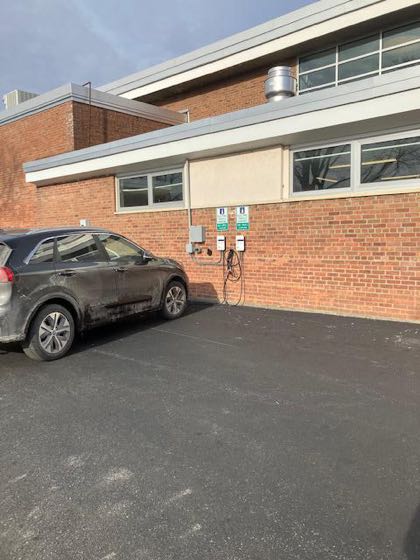 EV charger at Galway High School