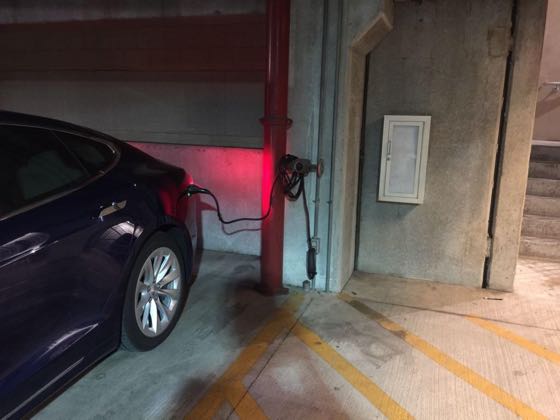 EV charger at Market Stret Garage
