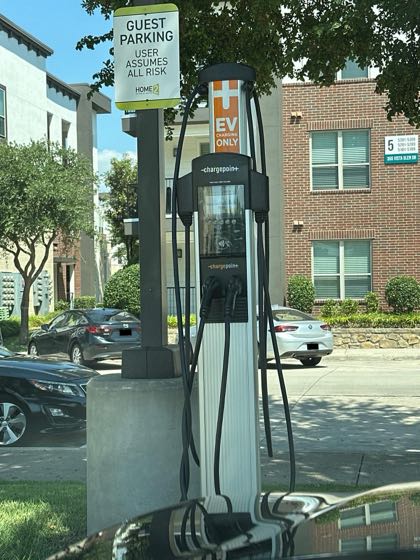 EV charger at MAGNOLIALODGING H2 PLANO RICH