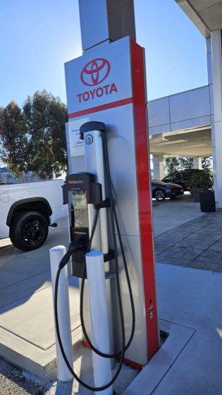 EV charger at Toyota Pasadena
