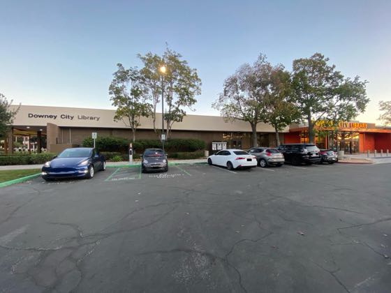 EV charger at Downey City Library