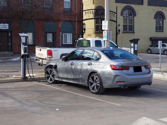 EV charger at Starbucks