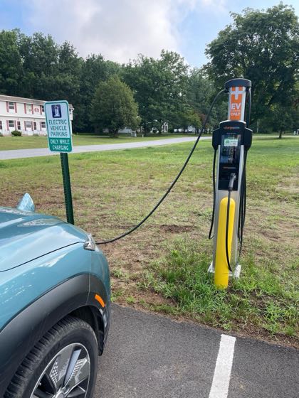 EV charger at English Village Apartments