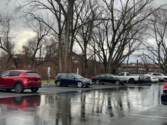 EV charger at DeLaet's Landing