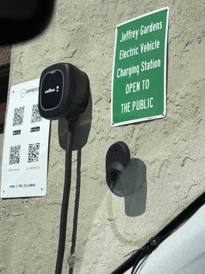 EV charger at Jeffrey Gardens