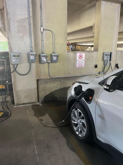 EV charger at Saint Joseph Medical Center Garage