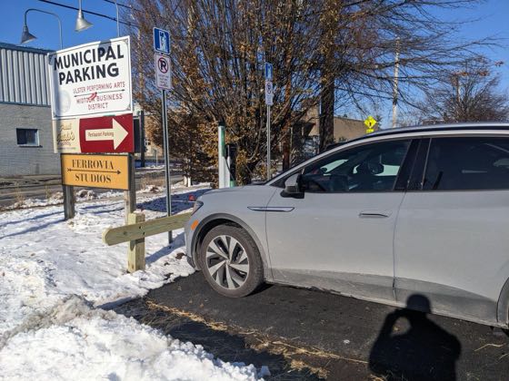 EV charger at Municipal Parking