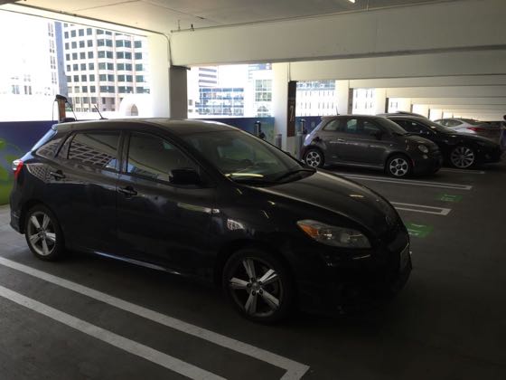 EV charger at Figueroa Tower Parking Garage