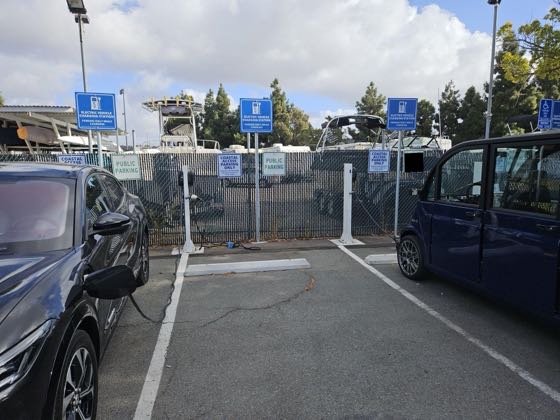 EV charger at Campland on the Bay