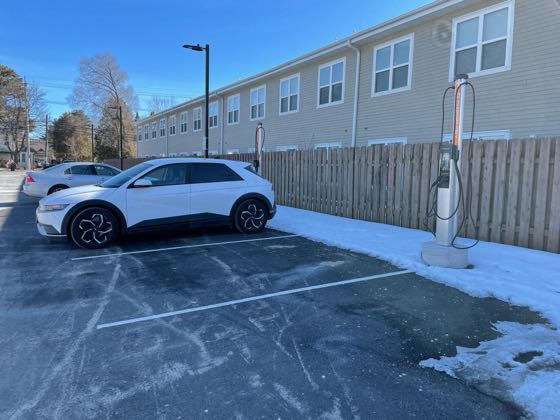 EV charger at S Sawyer St Parking Lot