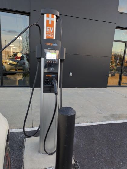 EV charger at Scherer Mazda