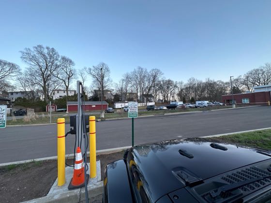 EV charger at Branford Fire Headquarters