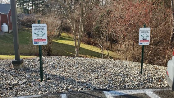 EV charger at Maggi Realty Group, Century 21 North East
