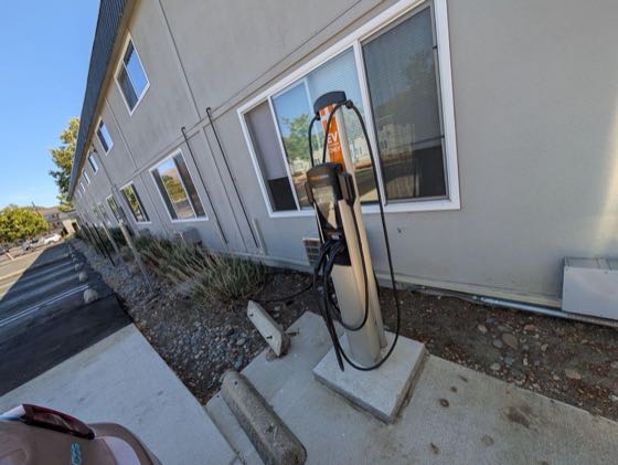 EV charger at Mustang Village Leasing Office
