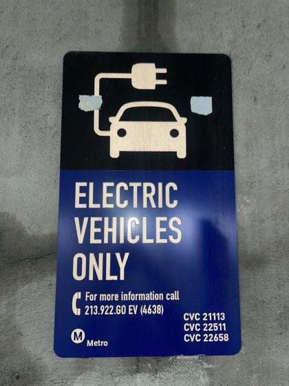 EV charger at Irwindale Metro A-Line Station Parking