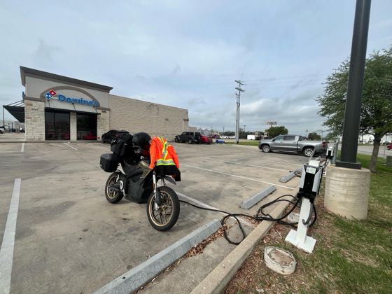EV charger at Domino's