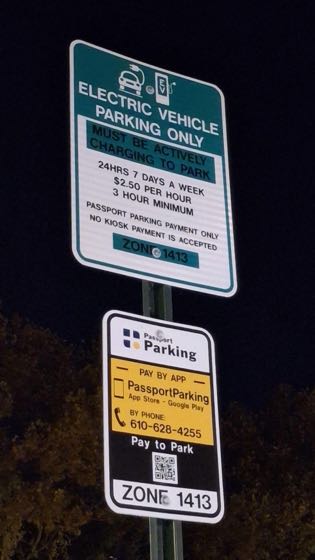 EV charger at Smithworks Blvd street parking