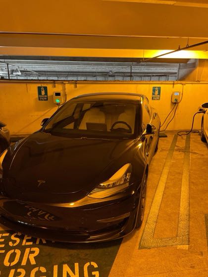 EV charger at Manchester Grand Hyatt