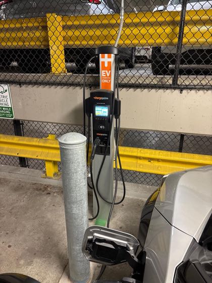 EV charger at Market Street Parking Garage