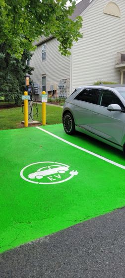 EV charger at Velodrome North Field