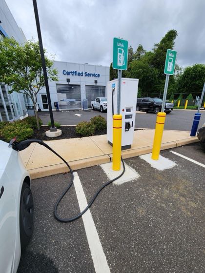 EV charger at Lester Glenn Chevrolet Of Freehold