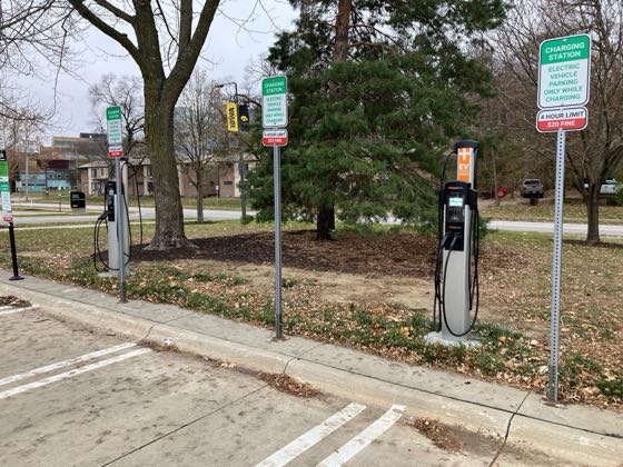 EV charger at The University of Iowa - Hancher Lot 55