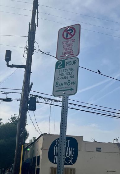 EV charger at 164 N Ave 58 Parking