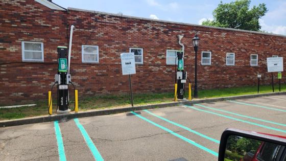 EV charger at Borough of Westwood Fairview Ave Parking Lot
