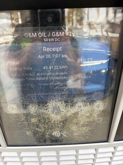 EV charger at G&M Oil