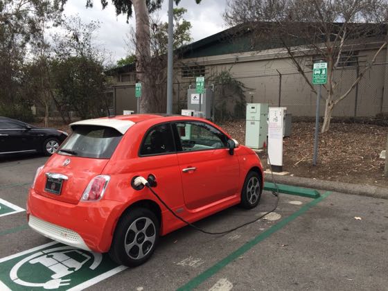 EV charger at Los Angeles County Arboretum & Botanic Garden